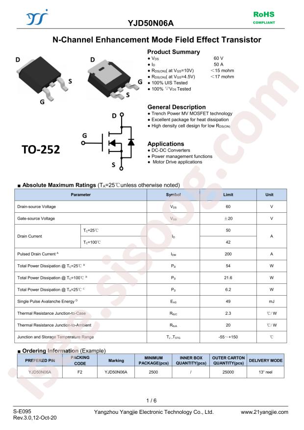 YJD50N06A