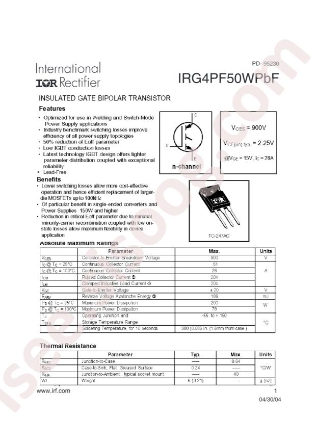 IRG4PF50WPBF