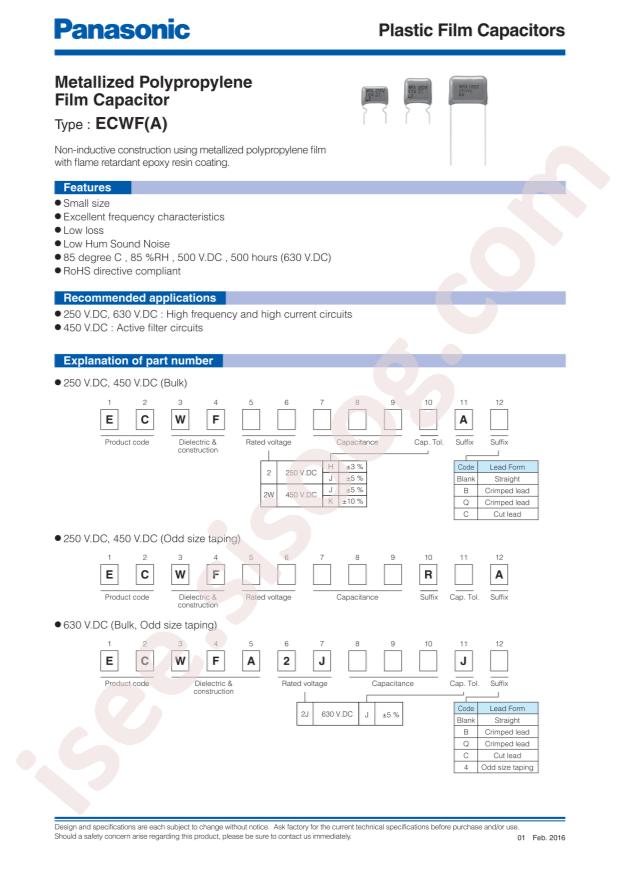 PANASONIC ECW-F2684JAQ