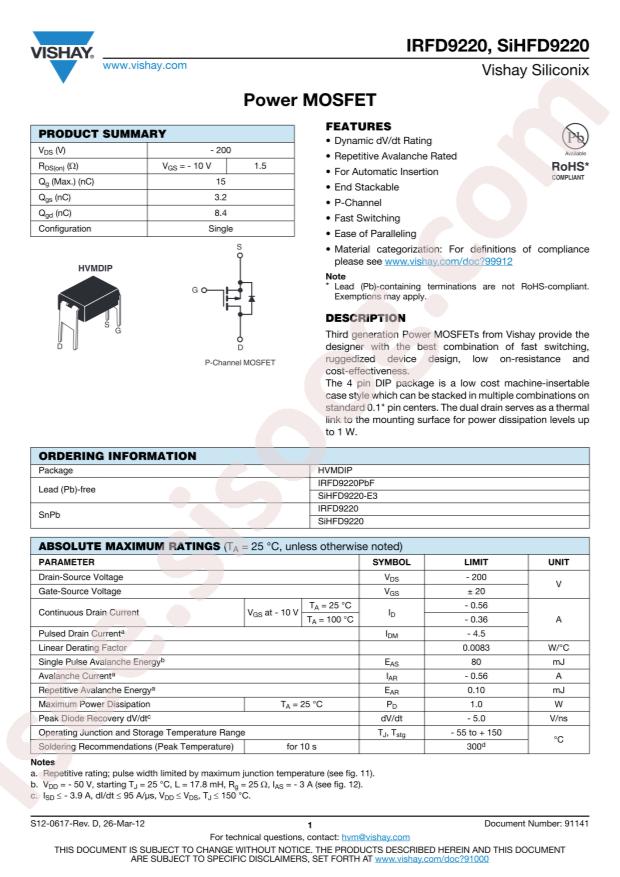 IRFD9220PBF