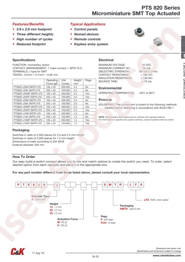 PTS820J25MSMTRLFS