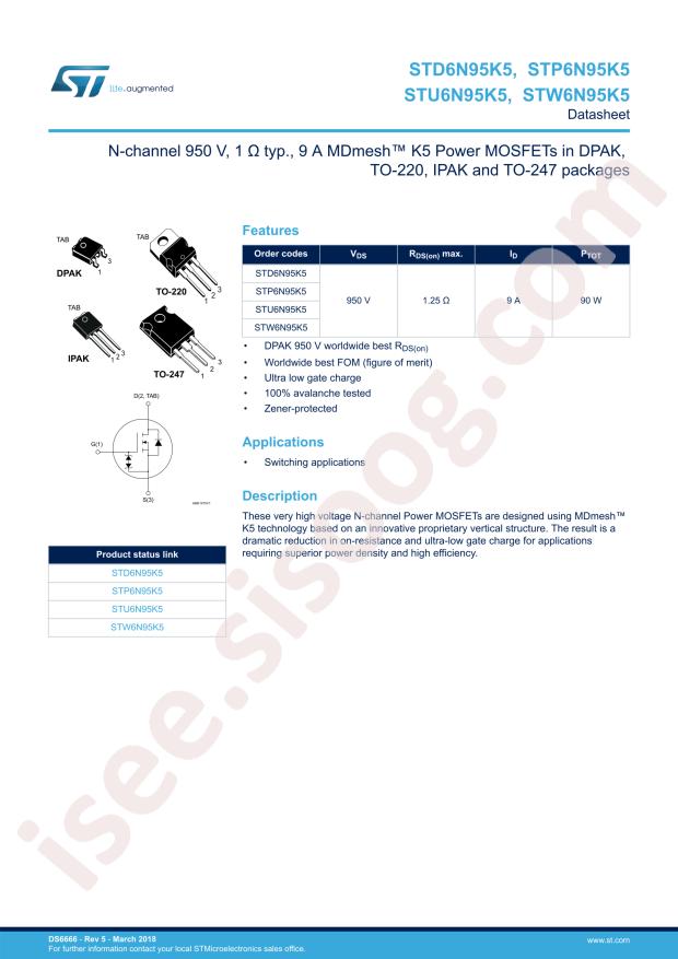 STD6N95K5
