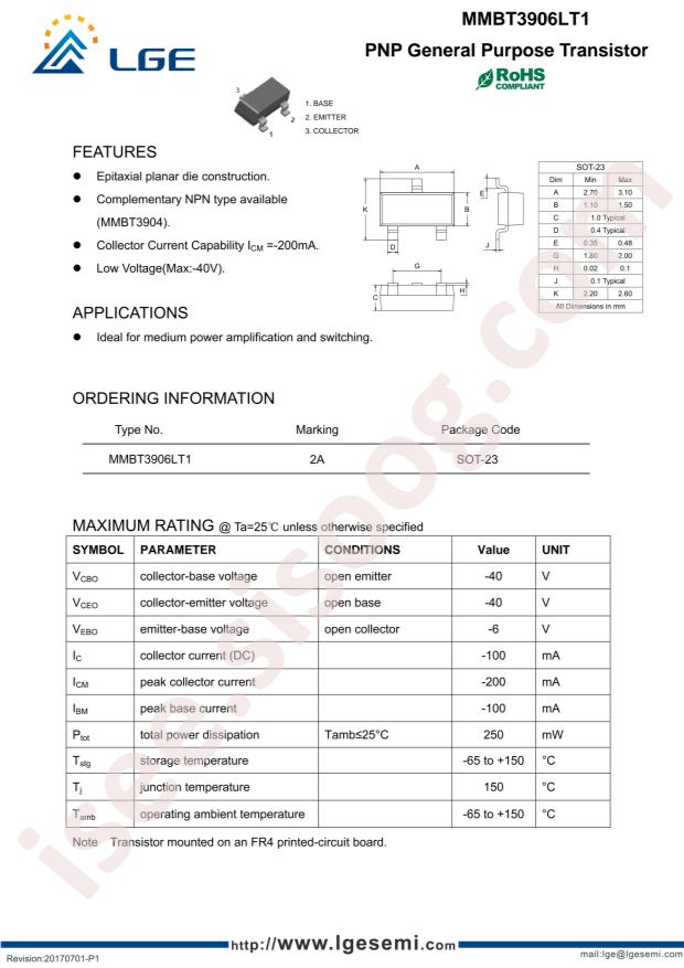 MMBT3906LT1