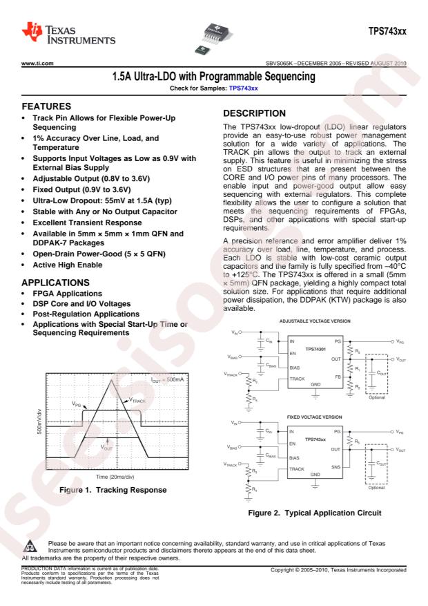 TI TPS74301RGWTG4