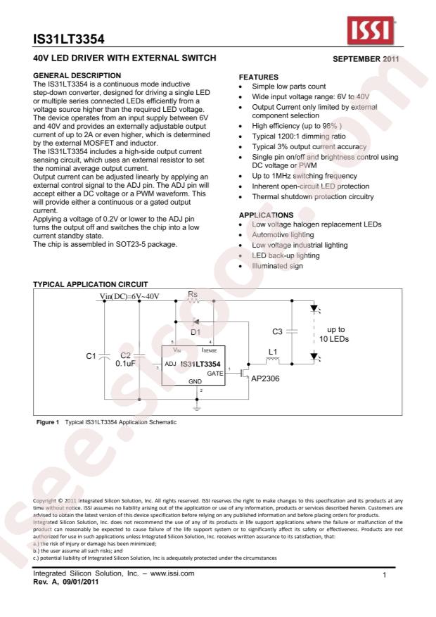 IS31LT3354-STLS2-TR