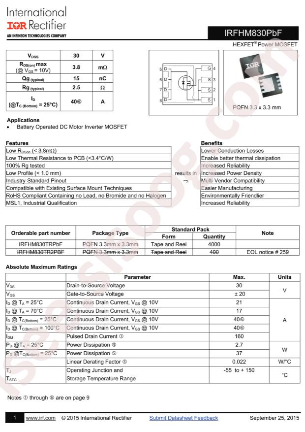 IRFHM830TRPBF