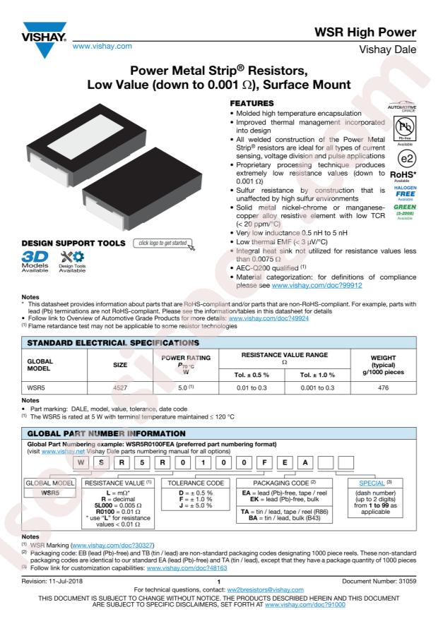 WSR5R0300FEA