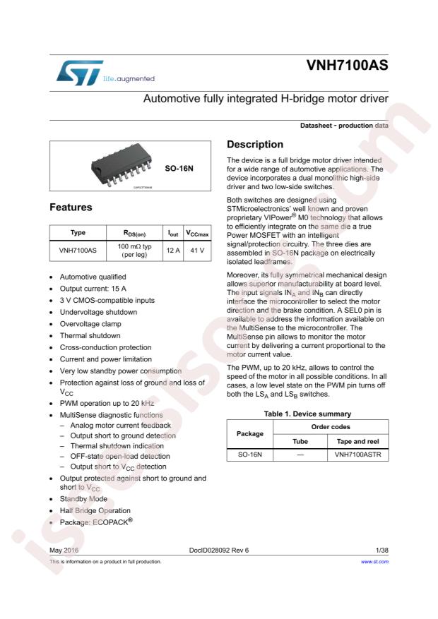 VNH7100ASTR