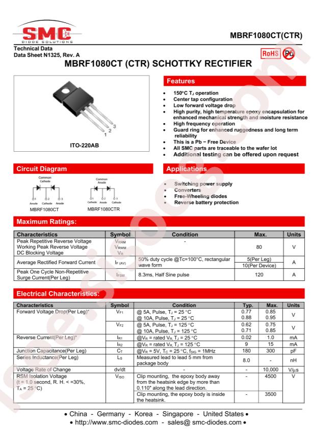 MBRF1080CTR