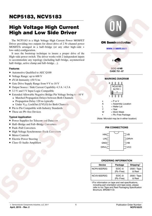 NCV5183DR2G