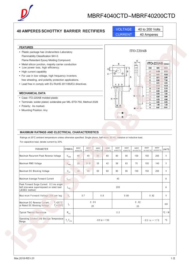 MBRF40100CTD