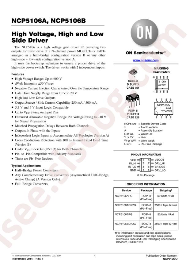 NCP5106ADR2G