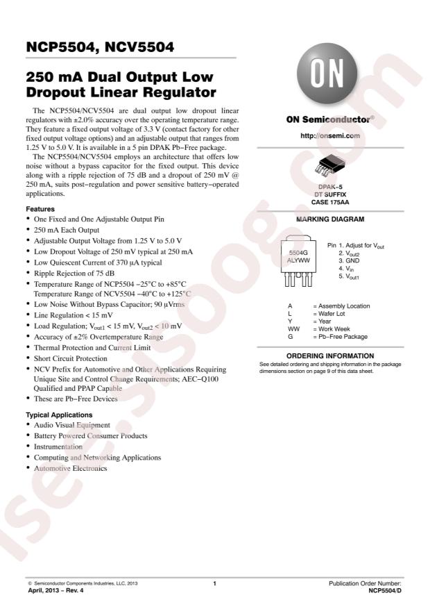 NCP5504DTRKG