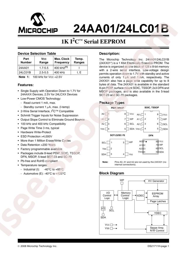 24AA01T-I/OT