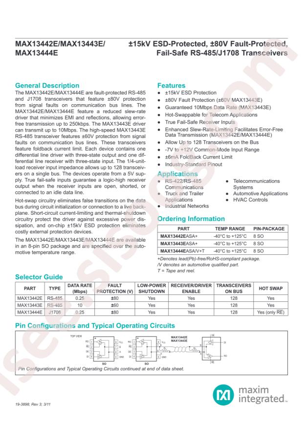 MAX13444EASA+T