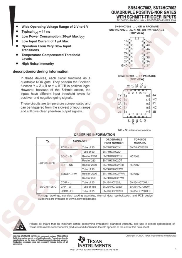 SN74HC7002PW