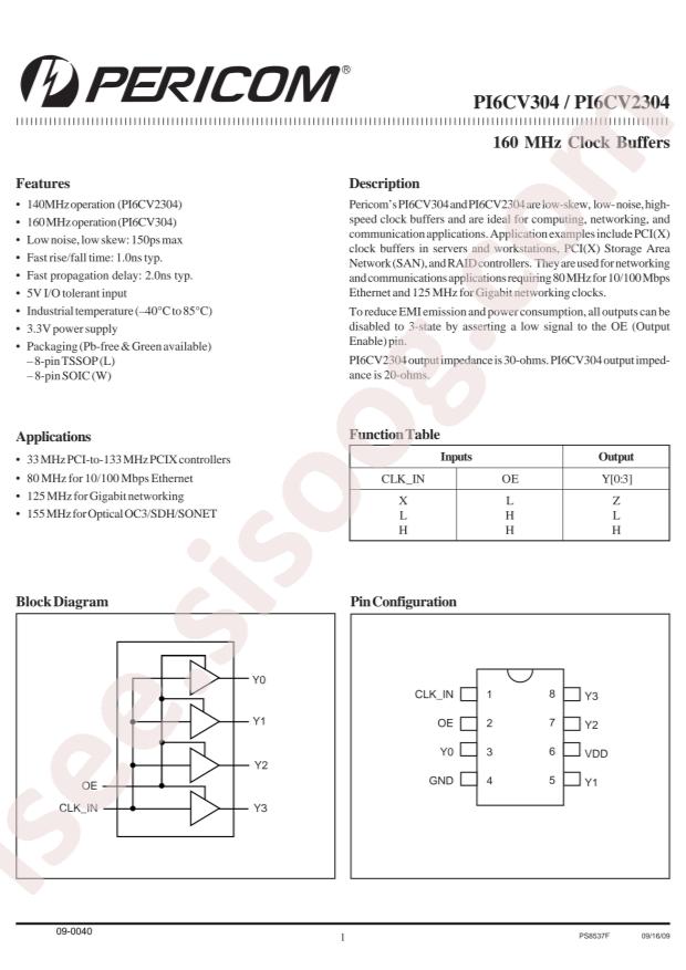DIODES PI6CV2304LE