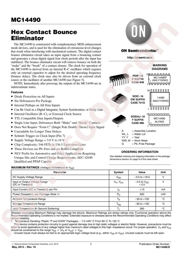 MC14490DWG