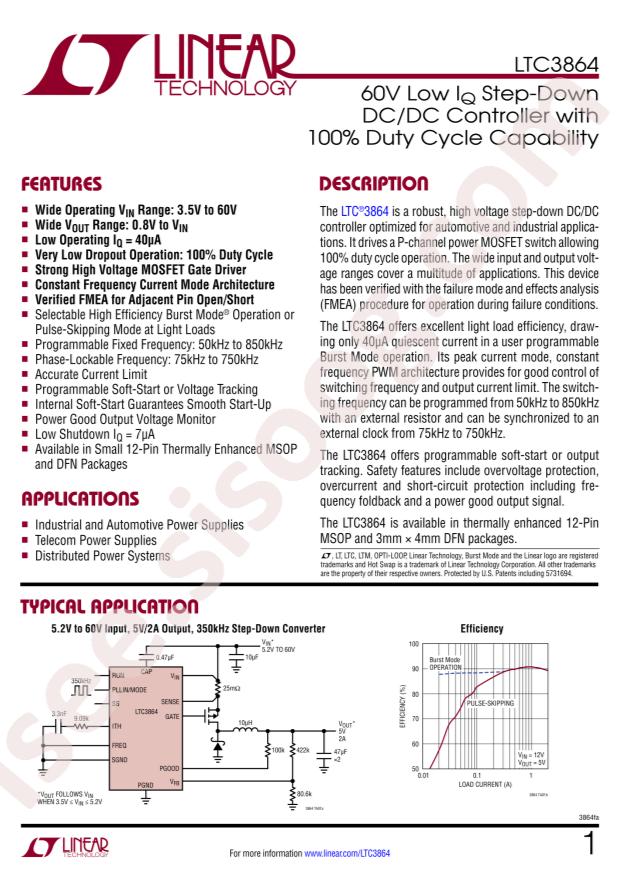 LTC3864HMSE#TRPBF