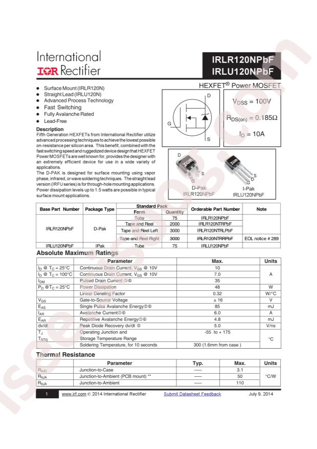 IRLR120NTRPBF