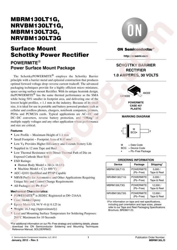 MBRM130LT1G