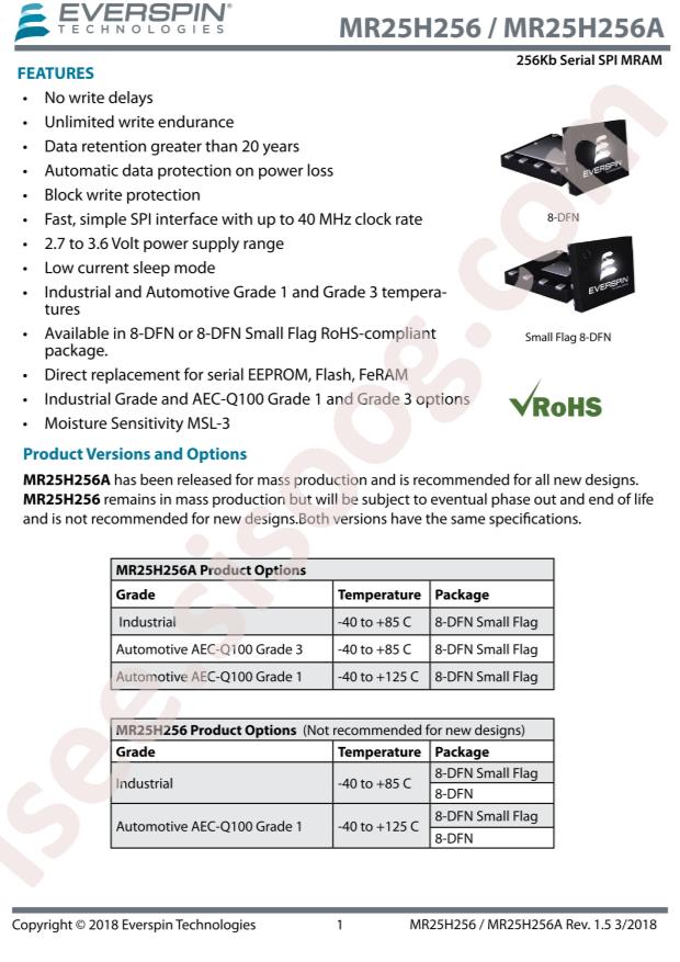Everspin Tech MR25H256CDC