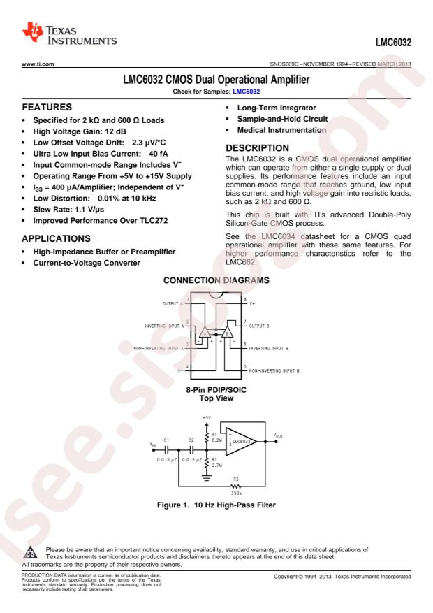 LMC6032IM/NOPB