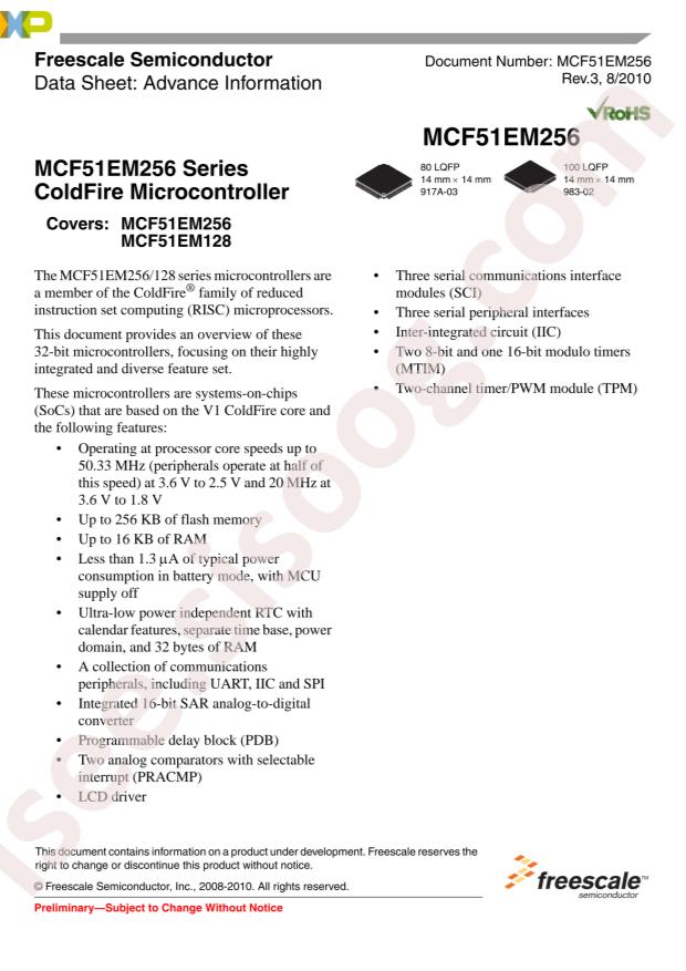 MCF51EM256CLLR