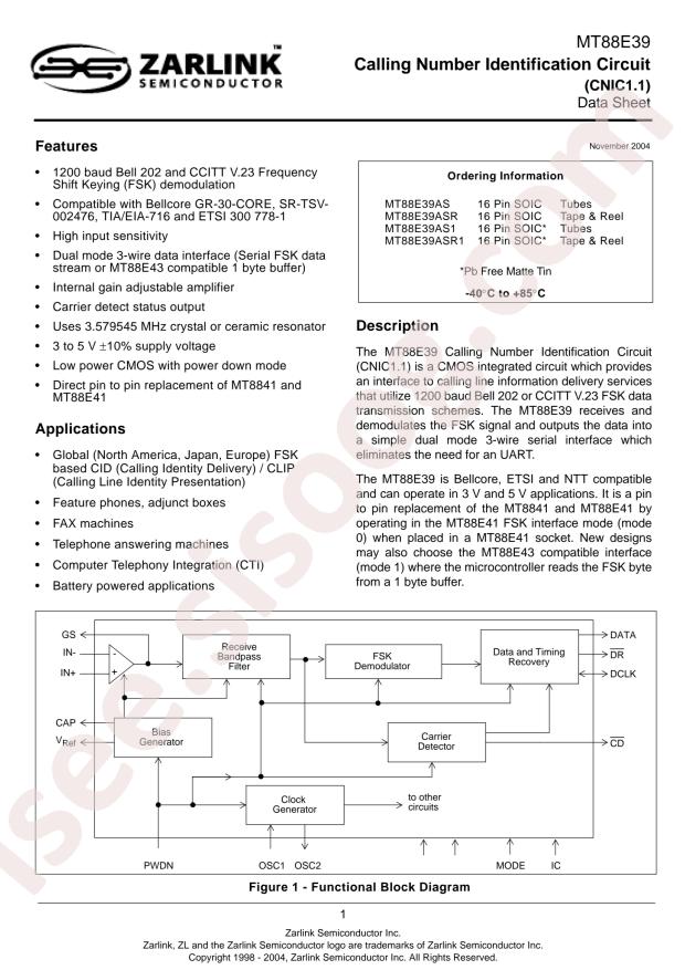 MT88E39AS1