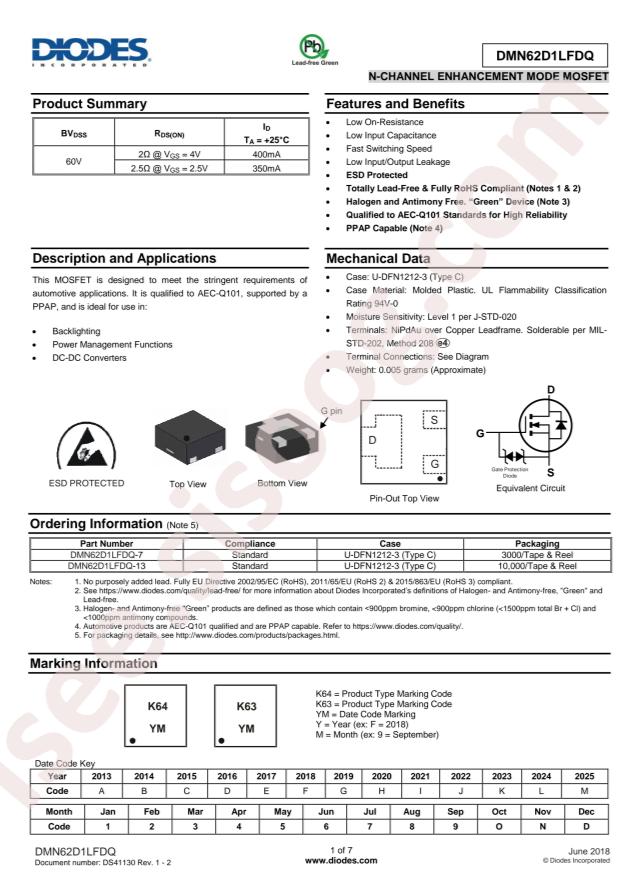 DMN62D1LFDQ-7