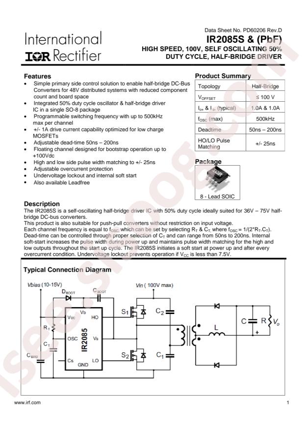 IR2085STRPbF