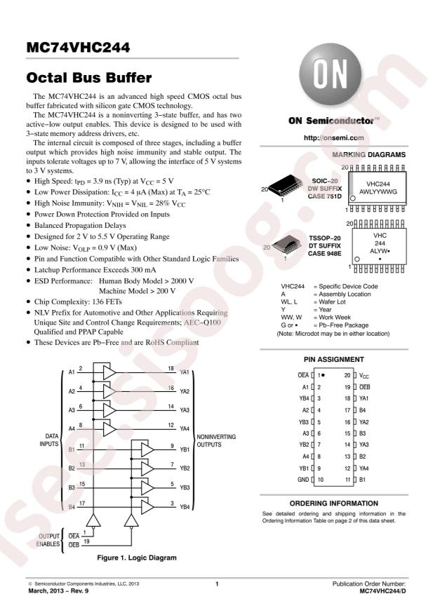 MC74VHC244DWR2G