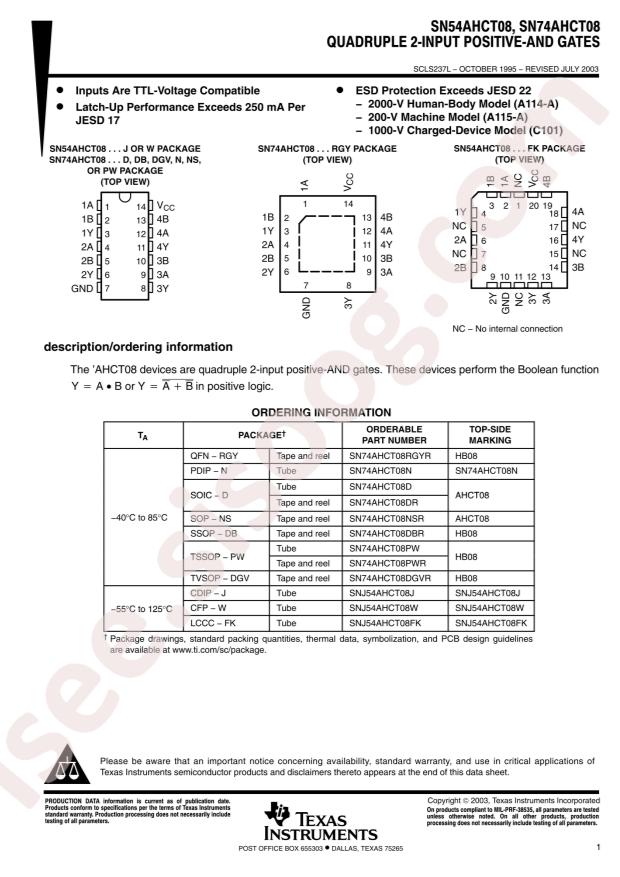 SN74AHCT08DR