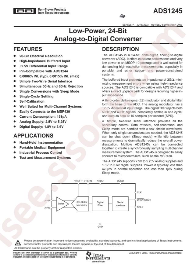 ADS1245IDGST