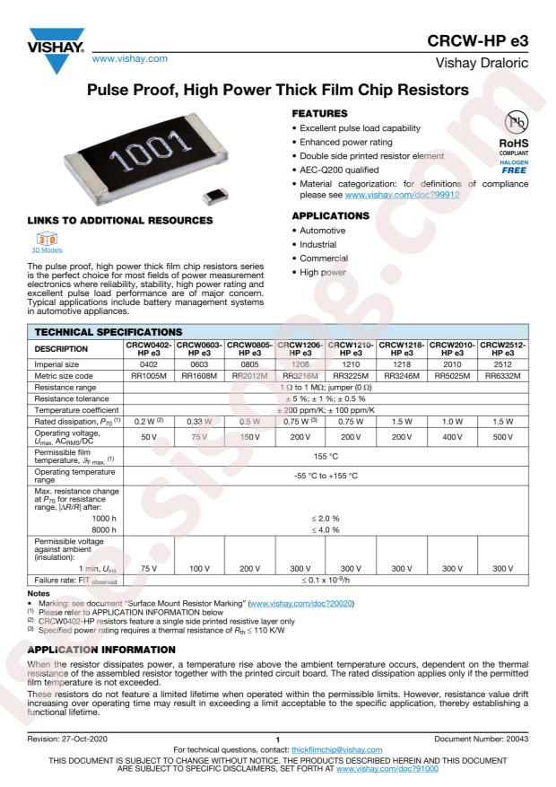CRCW06032K20FKEAHP