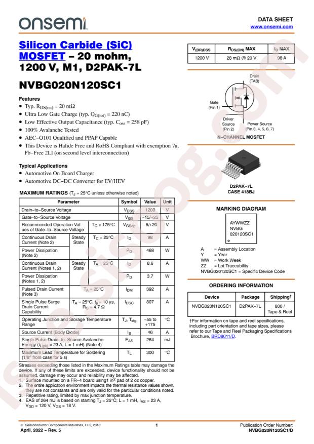 NVBG020N120SC1