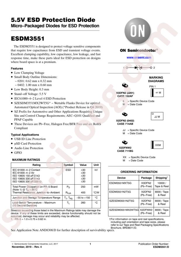 ESDM3551MXT5G
