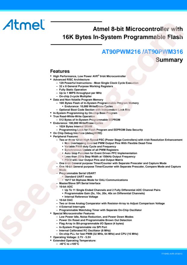 AT90PWM216-16SUR