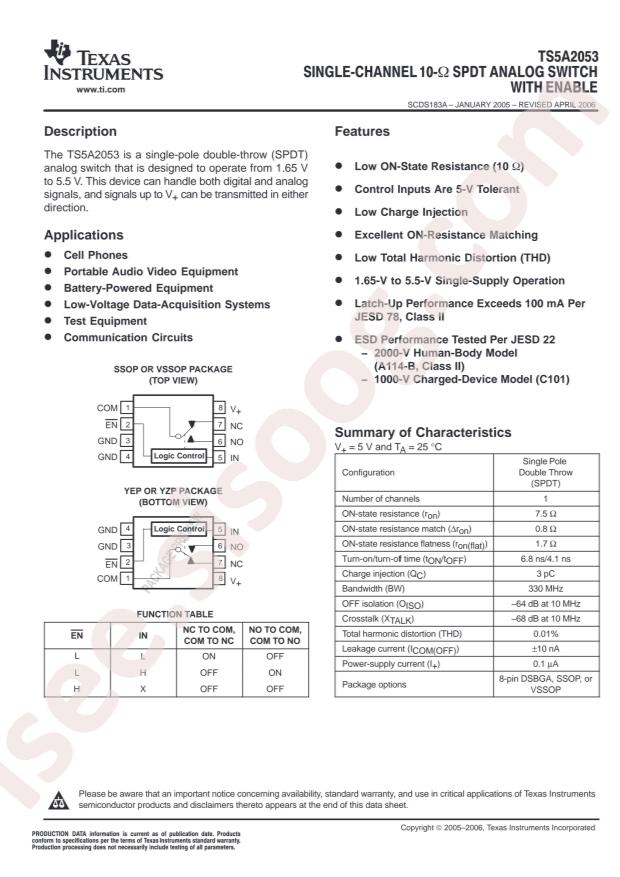 TS5A2053DCUR