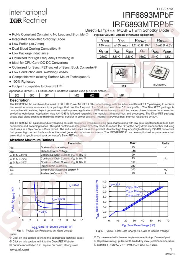 IRF6893MTRPBF