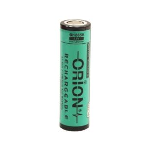 باتری لیتیوم یون 3.7v سایز 18650 سرتخت 3200mAh ضریب جریان 3C مارک ORION