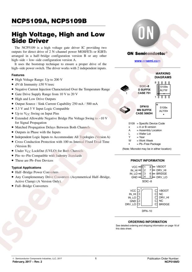 NCP5109ADR2G