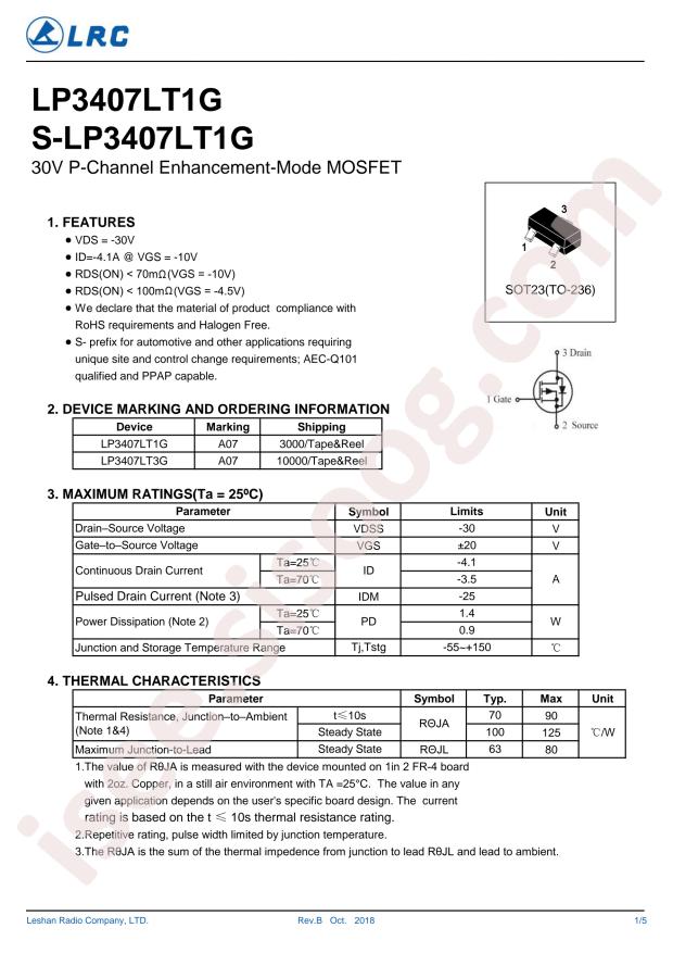 LP3407LT3G