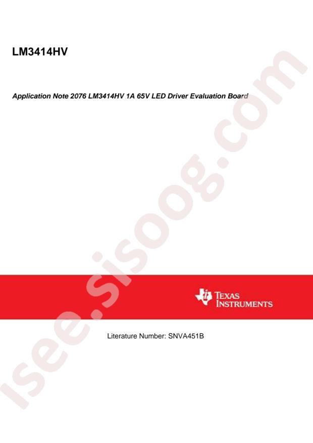 LM3414HVMREVAL/NOPB