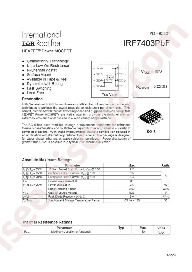 IRF7403TRPBF