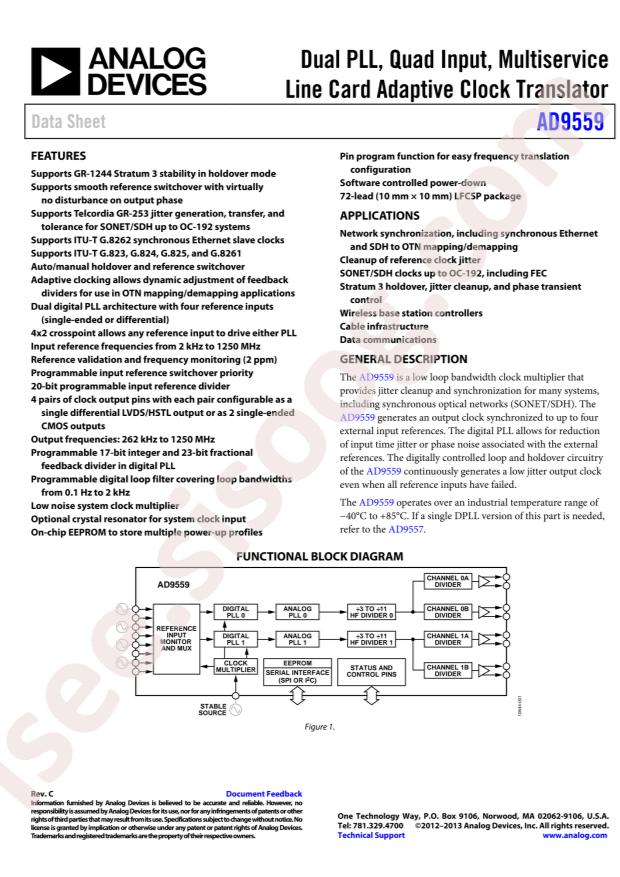 AD9559BCPZ-REEL7