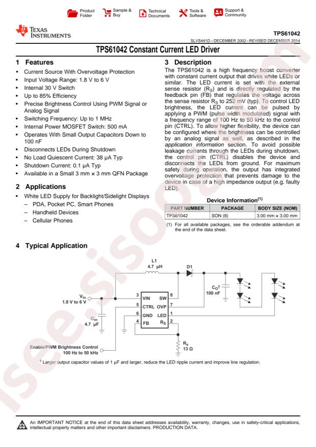 TPS61042DRBT