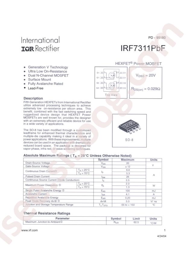 IRF7311TRPBF