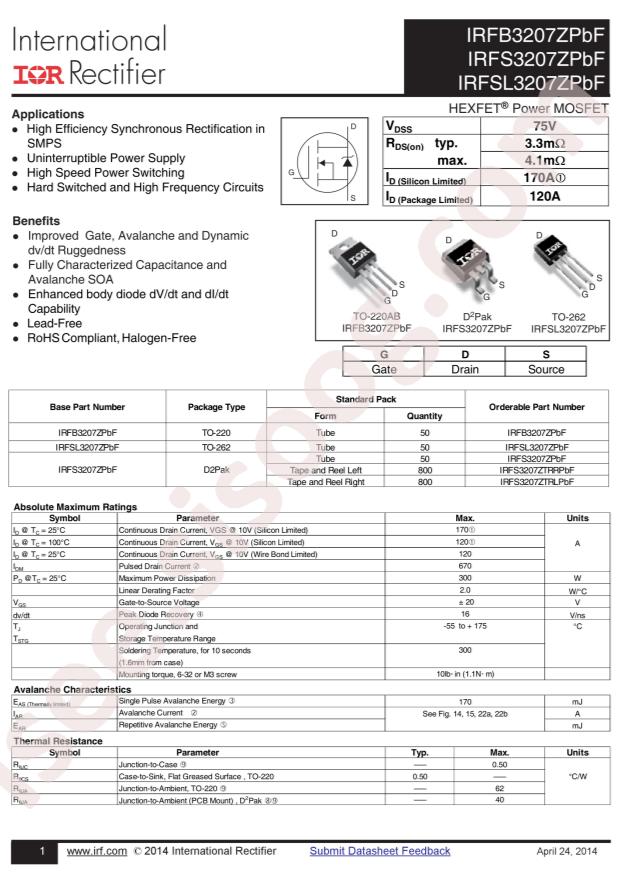 IRFB3207ZPbF