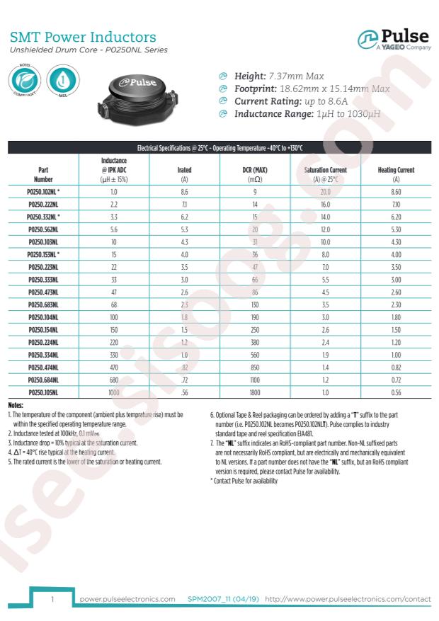 Pulse Elec P0250.333NL